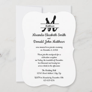 Formal Simple Elegant Cookie- Wedding Announcement