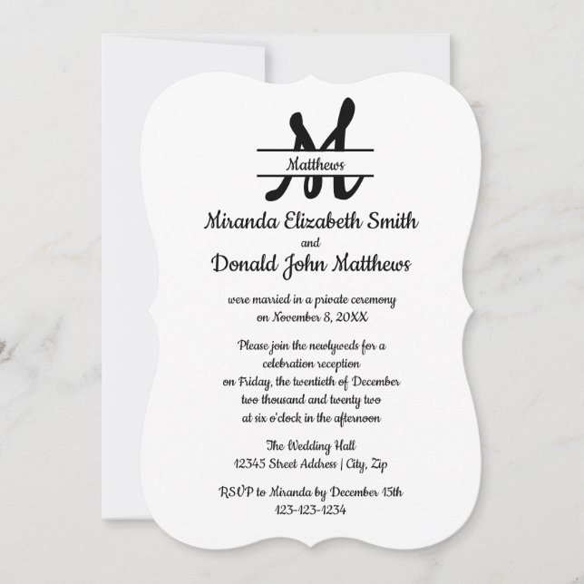 Formal Simple Elegant Cookie- Wedding Announcement (Front)