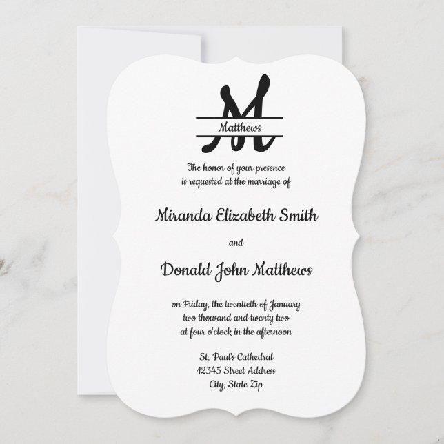 Formal Simple Elegant Cookie - Wedding Invitation (Front)