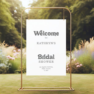 Formal Simple Minimal Bridal Shower Welcome Sign