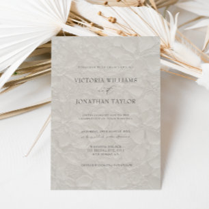 Formal Simple Neutral Wedding Invitation