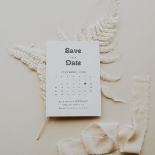 Formal Simple QR Code Calendar Save The Date