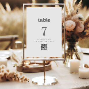 Formal Simple QR Code Table Numbers