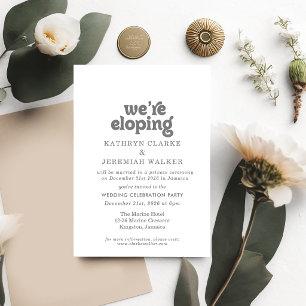 Formal Simple We're Eloping Invitation