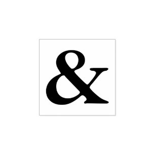 Formal Style Amersand Sign Typography Rubber Stamp