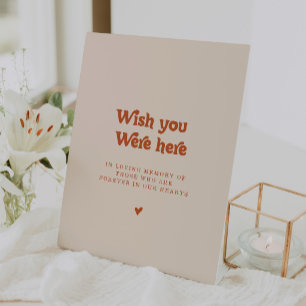 Formal Terracotta Memorial Wish You Were Here Pedestal Sign