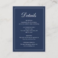 Formal Traditional Elegant Navy Blue Wedding