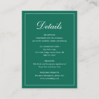 Formal Traditional Emerald Green Elegant Wedding