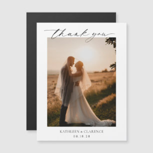 Formal Traditional Photo Classic Wedding Thank You Magnetic Invitation