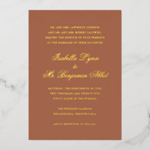 Formal Traditional Terracotta Elegant Wedding