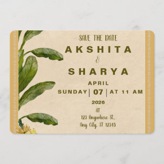 Formal Traditional Wedding Save the Date 