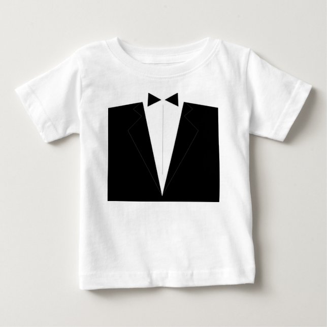 Formal Tux Romper Baby T-Shirt (Front)