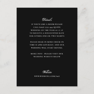 Formal Tuxedo Black Wedding Details Enclosure Card