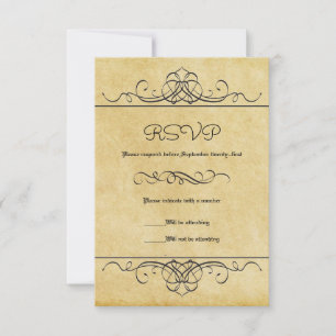 Formal Vintage Flourish - RSVP Card