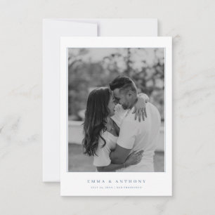 Formal Vintage Periwinkle Monogram Wedding Save The Date