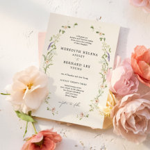 Formal Vintage Rustic Wildflower Wedding