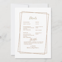 Formal Wedding Detail Gold Text