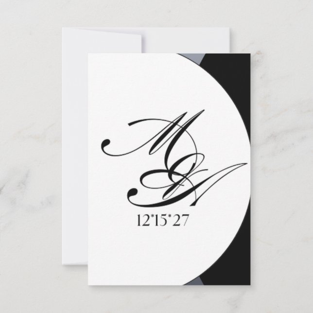 Formal Wedding Details Card (Back)