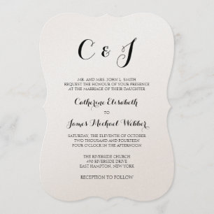 Formal Wedding Invitation Wording Bride's Parents