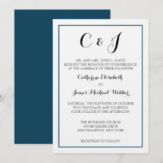 Formal Wedding Invitation Wording Bride's Parents