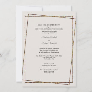 Formal Wedding Neutral Invitation Both Parents