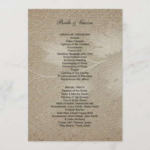 Formal Wedding Program Programme