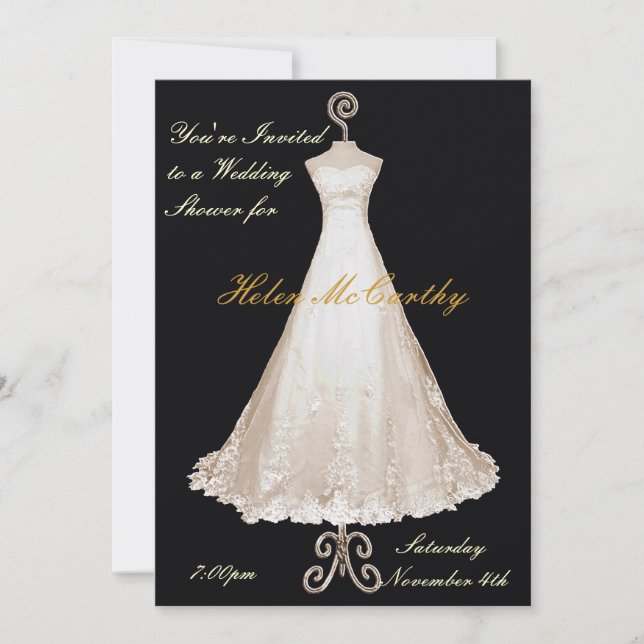 Formal Wedding Shower Invitation (Front)