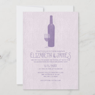 Formal Wine Bottles Wedding Invitations