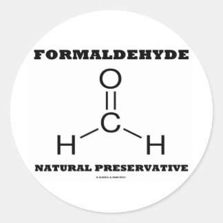 Formaldehyde Natural Preservative (Molecule) Classic Round Sticker