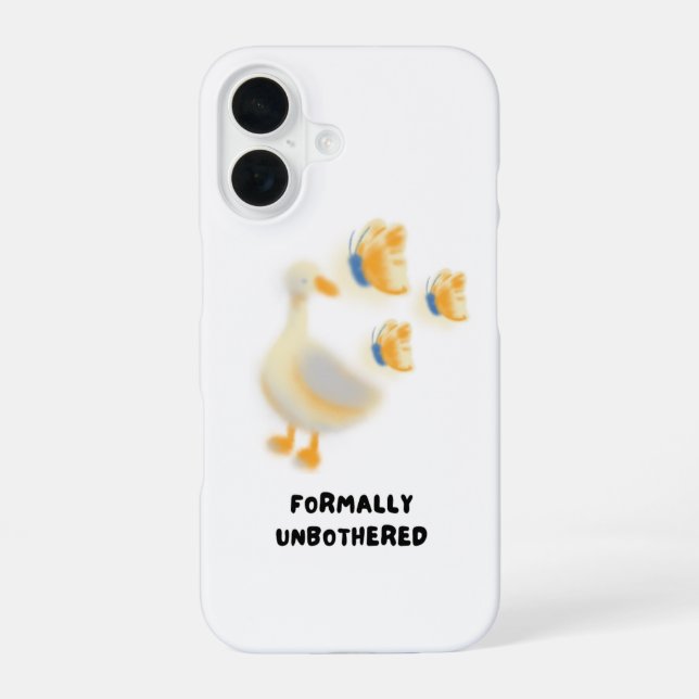Formally Unbothered Duck iPhone 16 Case (Back)