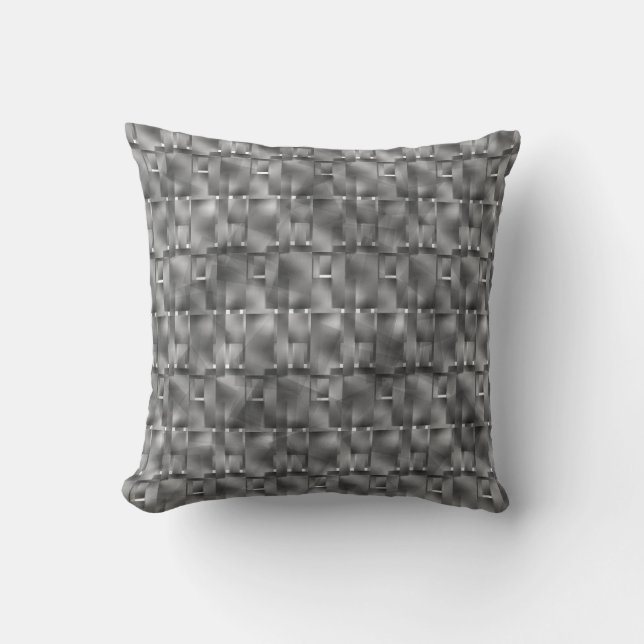 Formas retangulares na cor cinza e manchas cinza. cushion (Front)