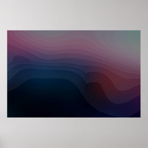 Formations 14b - Purple Abstract Art Poster