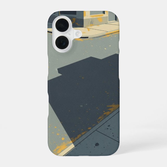 Forme d'Ombre d'Angle Rétro iPhone 16 Case (Back)