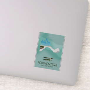 Formentera Balearic island Map Travel poster