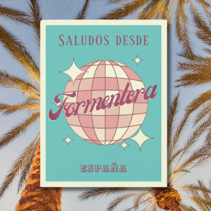 Formentera Spain vacation retro Postcard