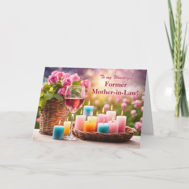 Former or Ex Mother in Law on Mothers Day Pretty Holiday Card (Front)