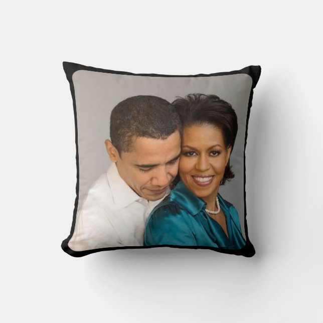 FORMER PRESIDENT OBAMA & MICHELLE CUSHION (Front)