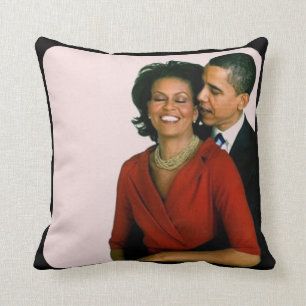 FORMER PRESIDENT OBAMA & MICHELLE CUSHION