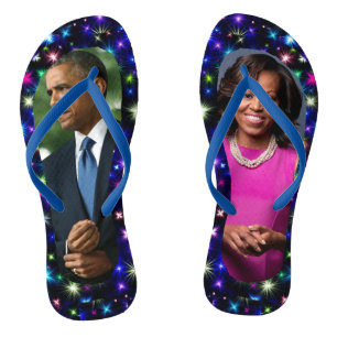FORMER PRESIDENT OBAMA & MICHELLE FLIP FLOPS