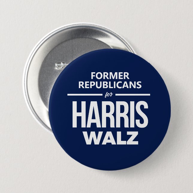 Former Republicans for Harris Walz 7.5 Cm Round Badge (Front & Back)