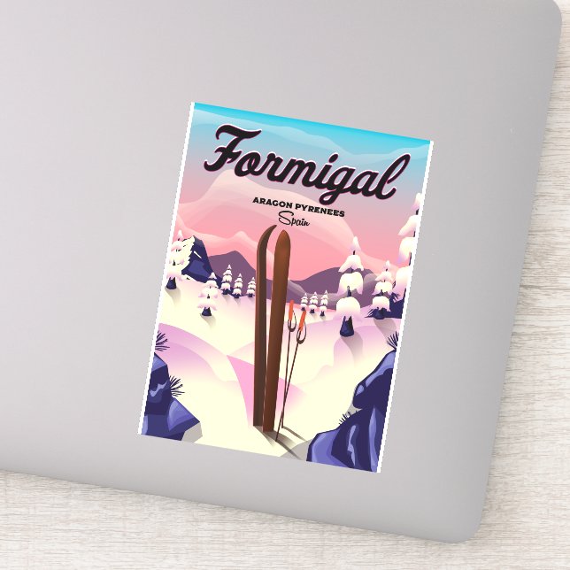 Formigal Aragon Spain ski poster. (Detail)