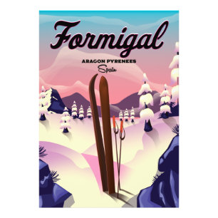 Formigal Aragon Spain ski poster. Photo Print