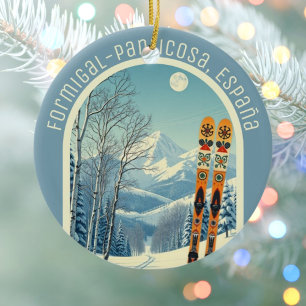 Formigal-Panticosa Spain España ski area souvenir Ceramic Tree Decoration