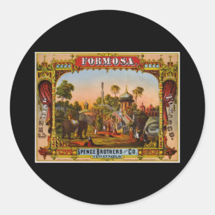 Formosa chewing tobacco classic round sticker