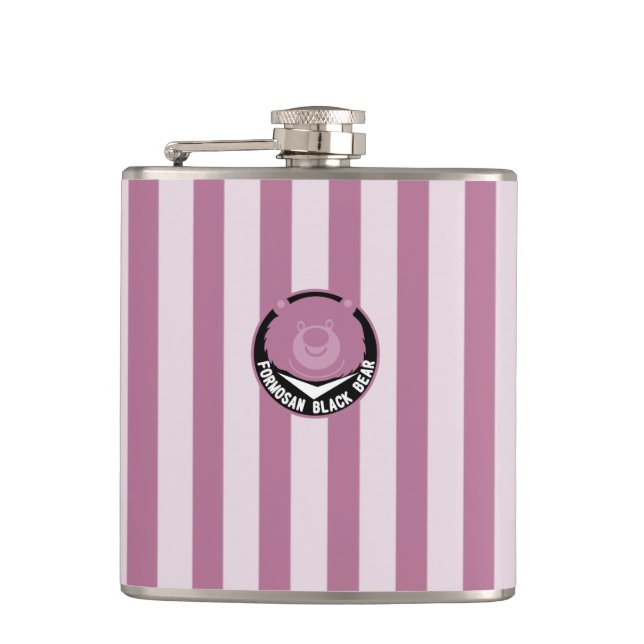 Formosan(Taiwan) black bear Hip Flask (Front)