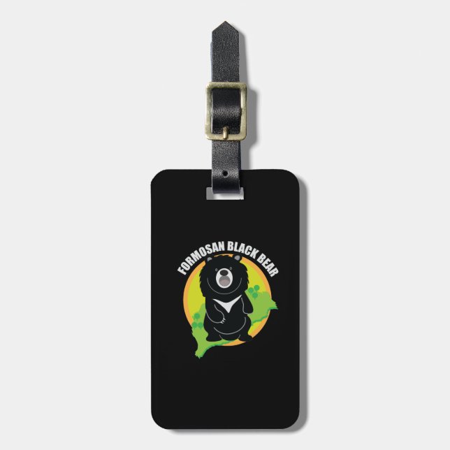 Formosan(Taiwan) black bear Logo Luggage Tag (Front Vertical)