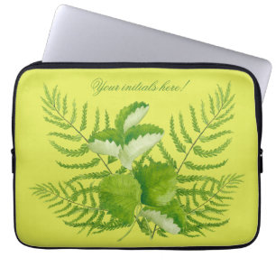Forms in Green on a Laptop Sleeve