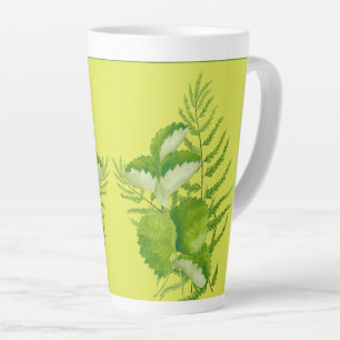 Forms in Green on a Large Latte Mug