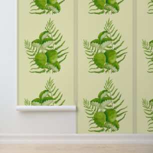 Forms in Green on a  Wallpaper