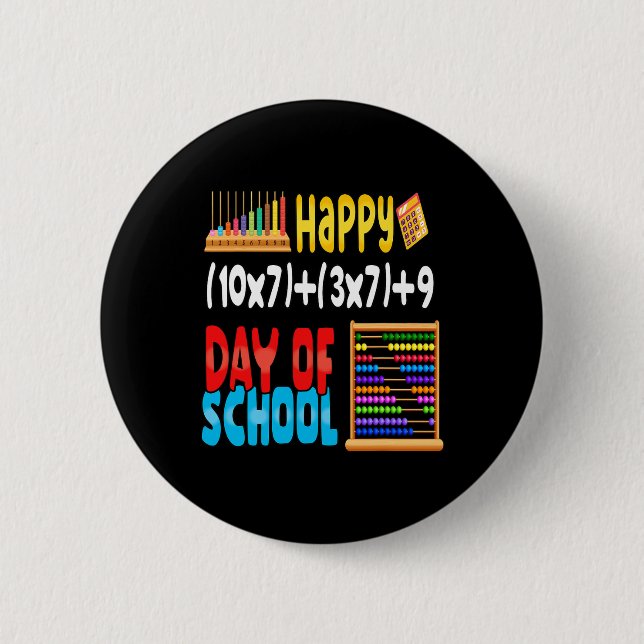 Formula 100 Days Of School For Teacher Student  6 Cm Round Badge (Front)